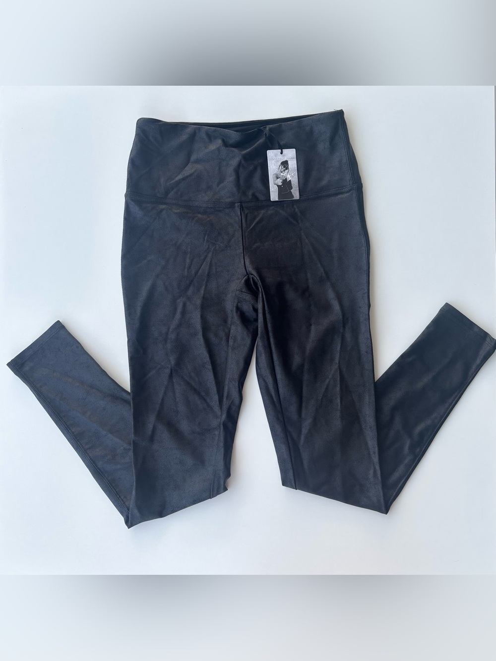 Sincerely Jules Black Faux Leather High Waisted Leggings Size S NWT